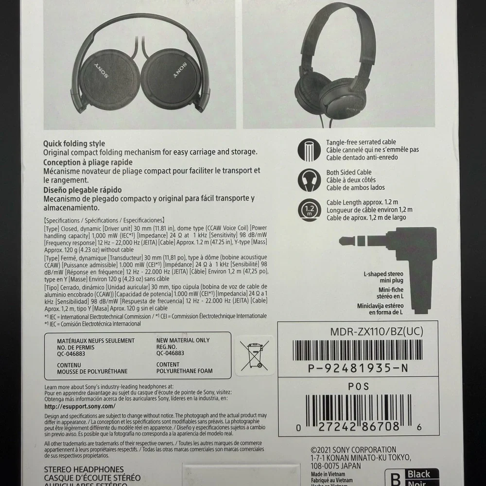 Sony MDR-ZX110 Headphones